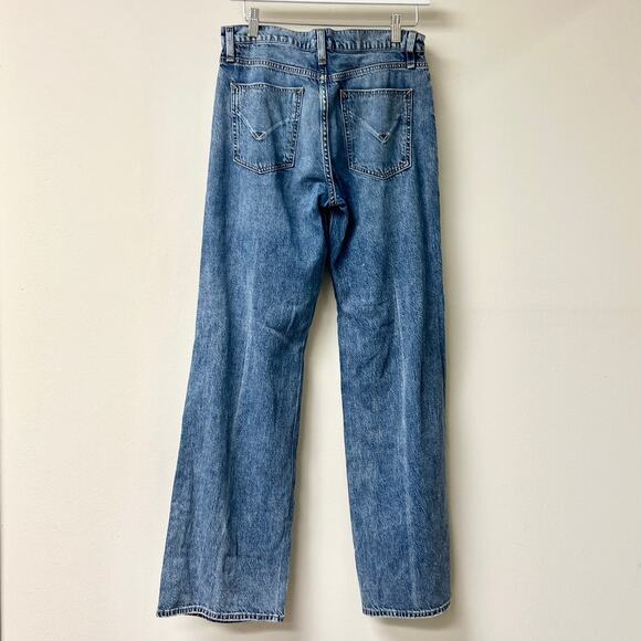 Hudson Rosie High Rise Ripped Wide Leg Jeans Golden Destructed Women's Size 27 - Picture 4 of 5